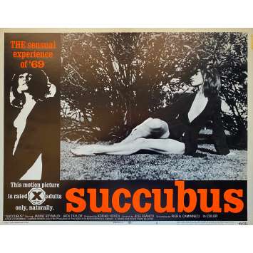 SUCCUBUS Original Lobby Card N6 - 11x14 in. - 1968 - Jesús Franco, Janine Reynaud