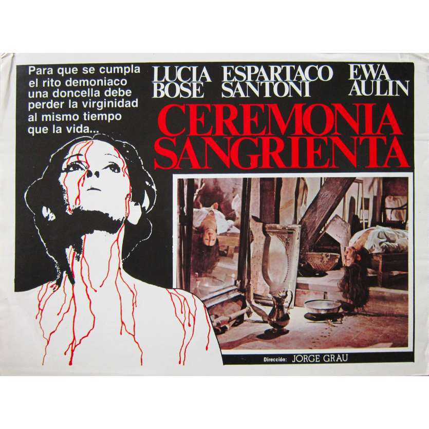 LEGEND OF BLOOD CASTLE Original Lobby Card - 11x14 in. - 1973 - Jorge Grau, Lucia Bose