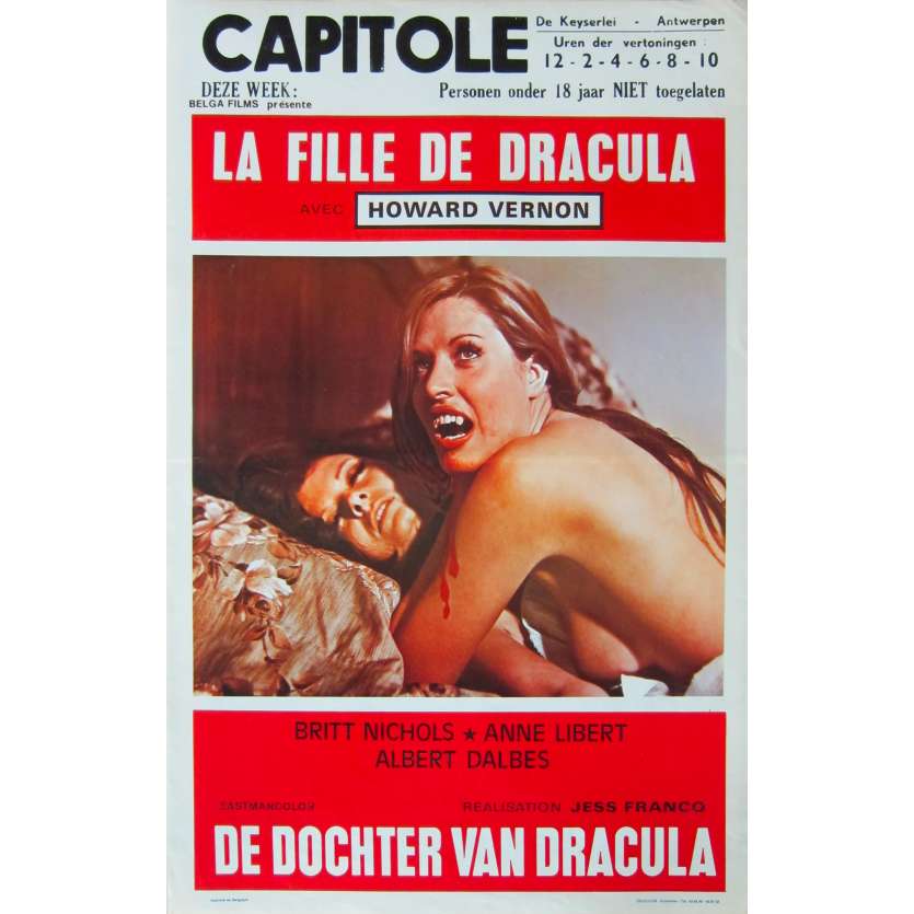 DAUGHTER OF DRACULA Original Movie Poster - 14x21 in. - 1972 - Jesús Franco, Carmen Yazalde