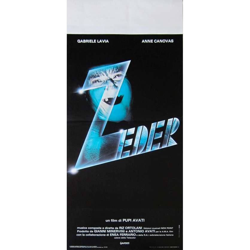 ZEDER Original Movie Poster - 13x28 in. - 1983 - Pupi Avati, Gabriele Lavia