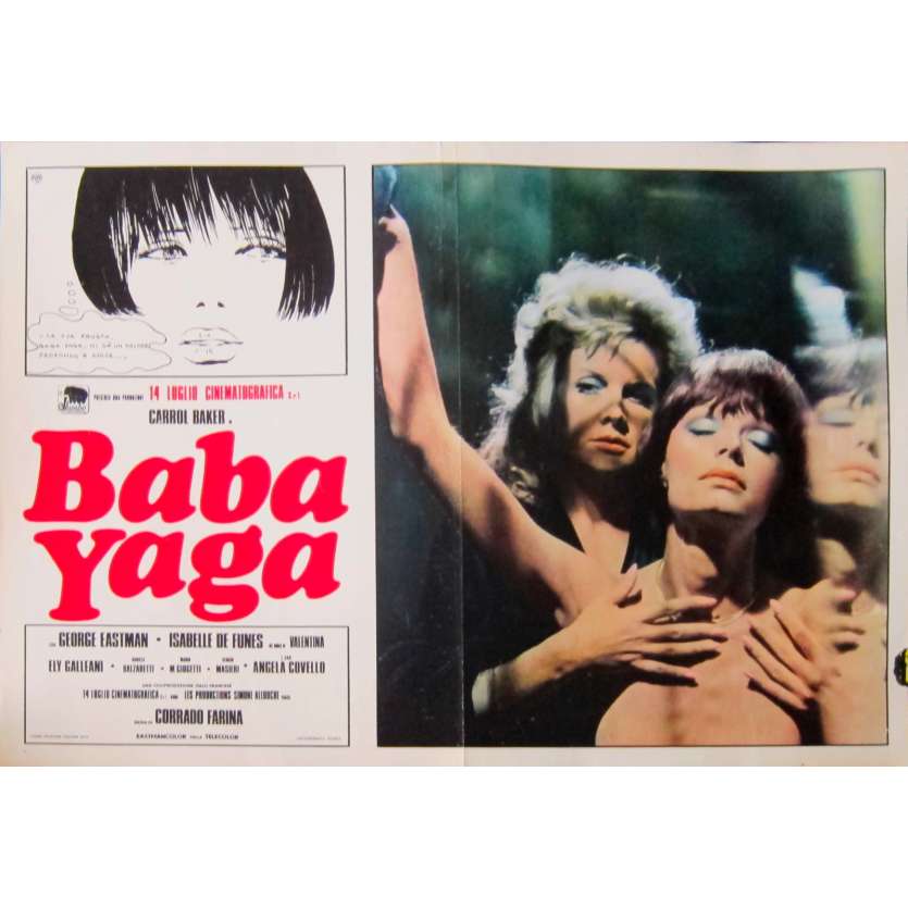 BABA YAGA Original Lobby Card - 18x26 in. - 1973 - Corrado Farina, Carroll Baker