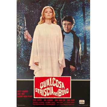 SOMETHING CREEPING IN THE DARK Original Lobby Card - 18x26 in. - 1971 - Mario Colucci, Farley Granger