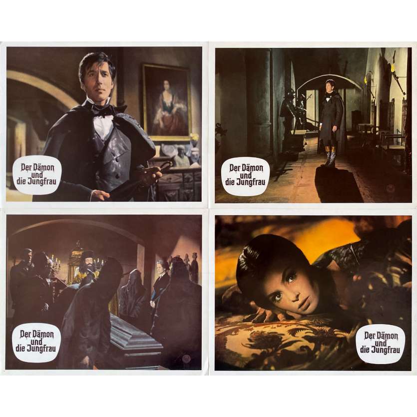 THE WHIP AND THE BODY Original Lobby Cards x4 - 9x11,5 in. - 1963 - Mario Bava, Daliah Lavi, Christopher Lee