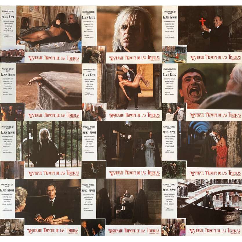 VAMPIRE IN VENICE Original Lobby Cards x12 - 9x12,5 in. - 1988 - Augusto Caminito, Klaus Kinski