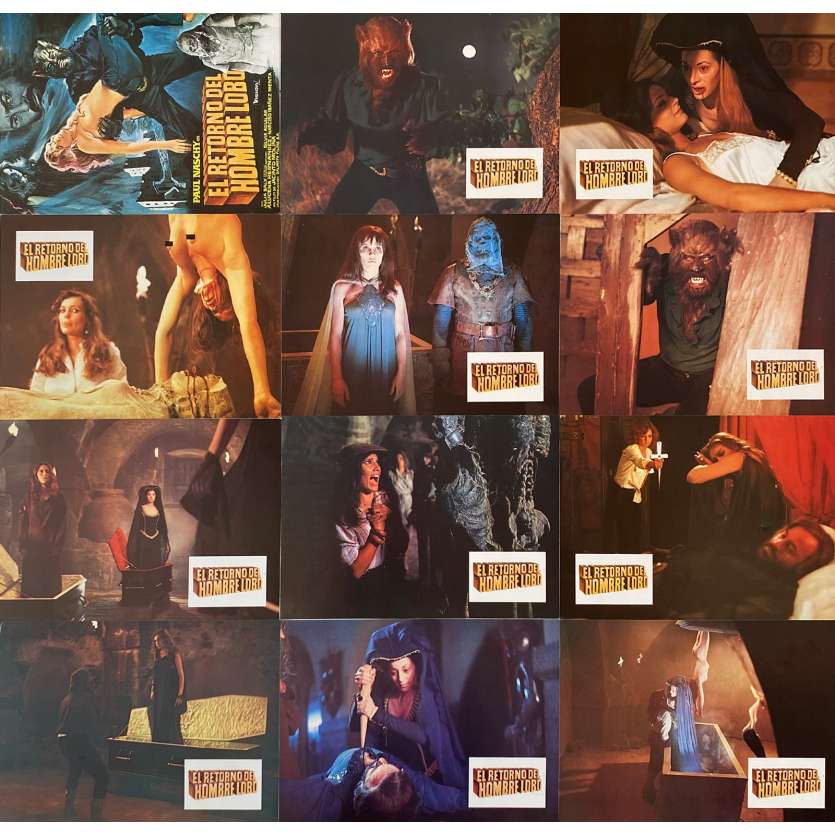 NIGHT OF THE WEREWOLF Spanish Lobby Cards - 9x12,5 in. - 1981 x12