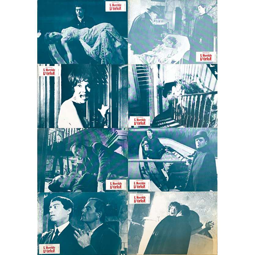 THE AWFUL DR. ORLOF Original Lobby Cards x8 - 9x12 in. - 1962 - Jesús Franco, Conrado San Martín