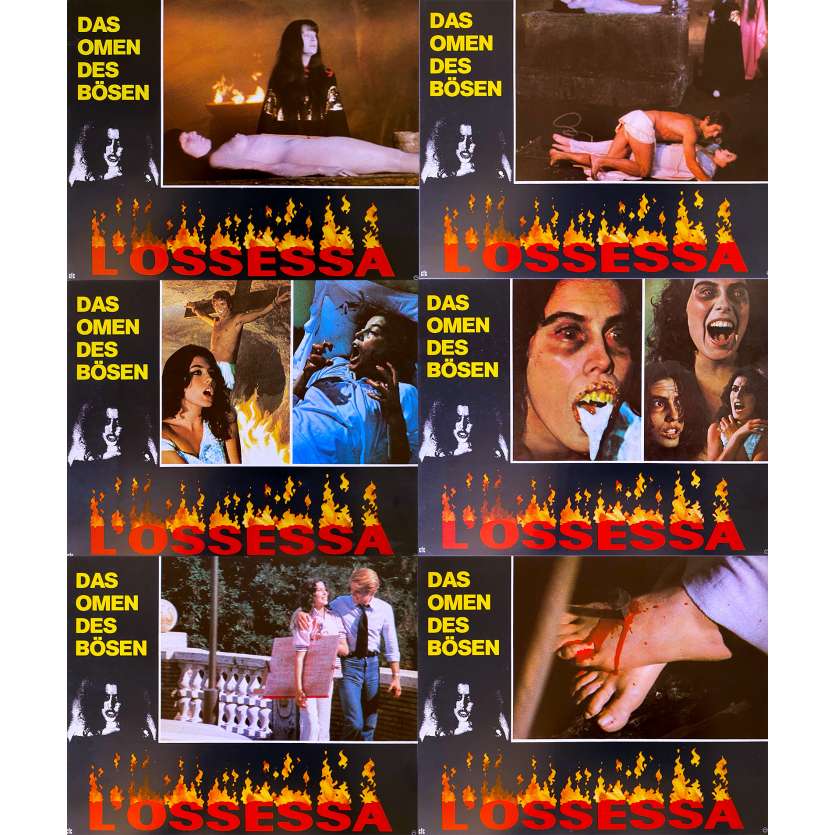 ENTER THE DEVIL Original Lobby Cards x6 - 9x11,5 in. - 1974 - Mario Gariazzo, Stella Carnacina