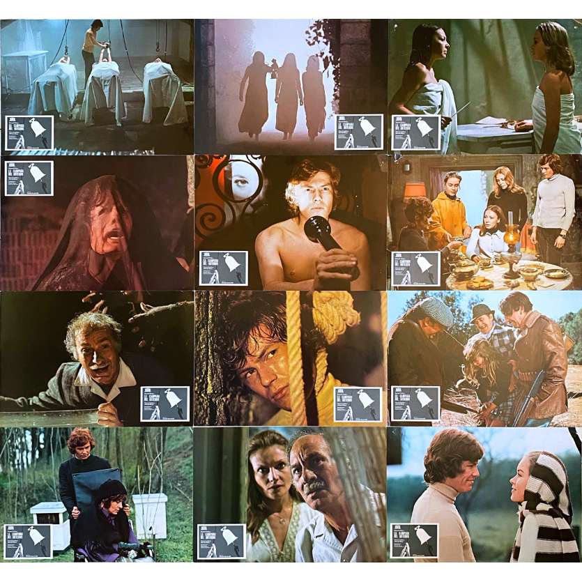 THE BELL FROM HELL Original Lobby Cards x12 - 9x12 in. - 1973 - Claudio Guerín, Renaud Verley