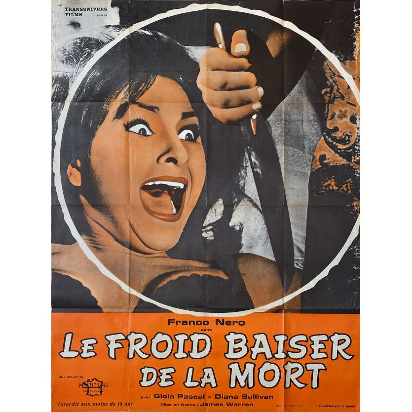 LE FROID BAISER DE LA MORT Affiche de film - 120x160 cm. - 1966 - Franco Nero, Mino Guerrini