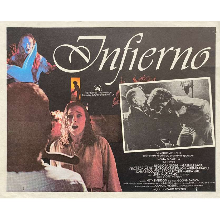 INFERNO Original Lobby Card - 11x14 in. - 1980 - Dario Argento, Daria Nicolodi