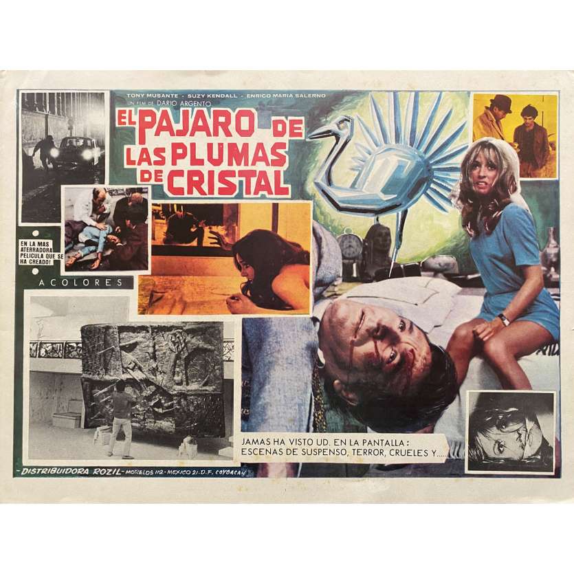 THE BIRD WITH THE CRYSTAL PLUMAGE Original Lobby Card - 11x14 in. - 1970 - Dario Argento, Tony Musante