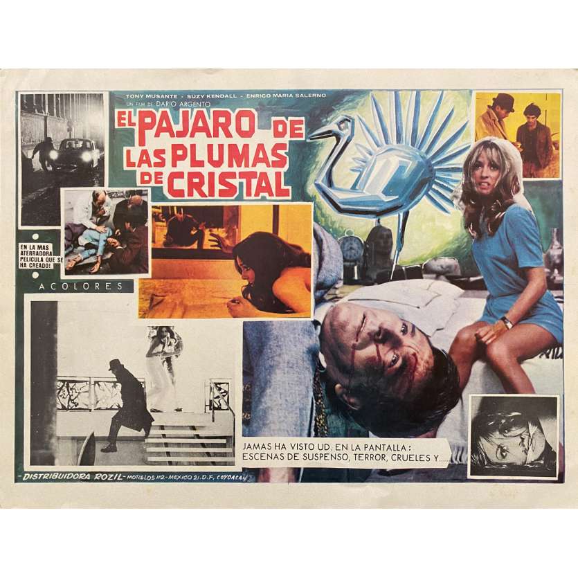 THE BIRD WITH THE CRYSTAL PLUMAGE Original Lobby Card - 11x14 in. - 1970 - Dario Argento, Tony Musante