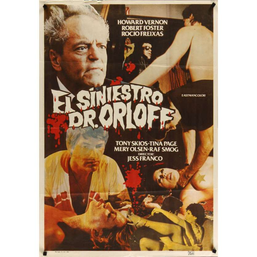 EL SINIESTRO DR. ORLOFF Spanish Movie Poster '83 Jess Franco Howard Vernon 