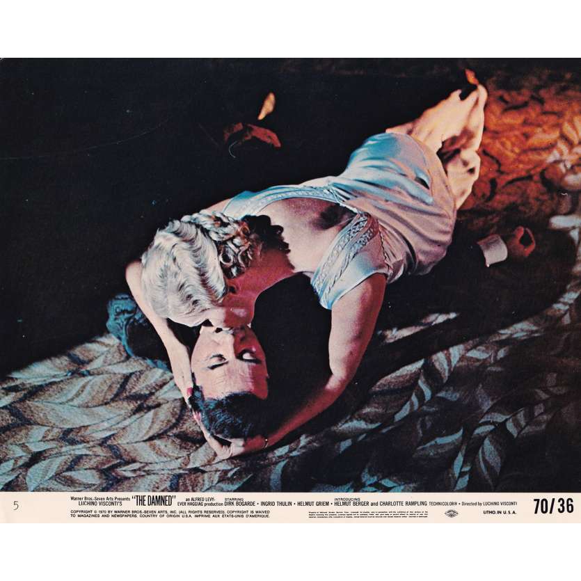 THE DAMNED Original Lobby Card N5 - 8x10 in. - 1969 - Luchino Visconti, Dirk Bogarde