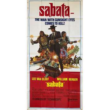 SABATA Affiche de film- 104x206 cm. - 1969 - Lee Van Cleef, Gianfranco Parolini