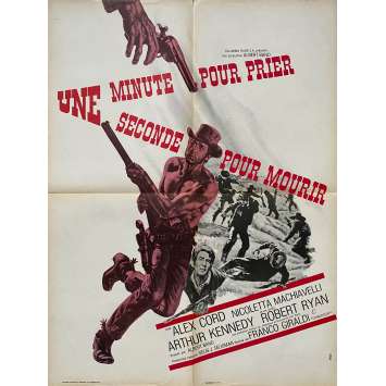 UNE MINUTE POUR PRIER, UNE SECONDE POUR MOURIR Affiche de film- 60x80 cm. - 1967 - Alex Cord, Franco Giraldi