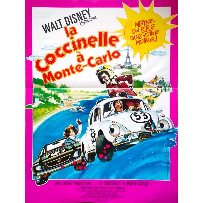 HERBIE GOES MONTE CARLO Movie Poster - 15x21 in. - 1977 - Walt Disney, Don Knotts