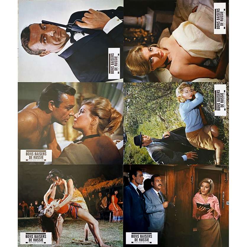 FROM RUSSIA WITH LOVE Original Lobby Cards x6 - 9x12 in. - R1970 - James Bond 007, Sean Connery