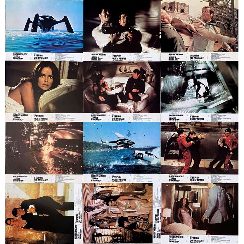 L'ESPION QUI M'AIMAIT Photos de film x12 - 21x30 cm. - 1977 - Roger Moore, James Bond 007
