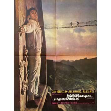 DOUBLE MASQUES ET AGENTS DOUBLES Affiche de film- 60x80 cm. - 1965 - Cliff Robertson, Basil Dearden