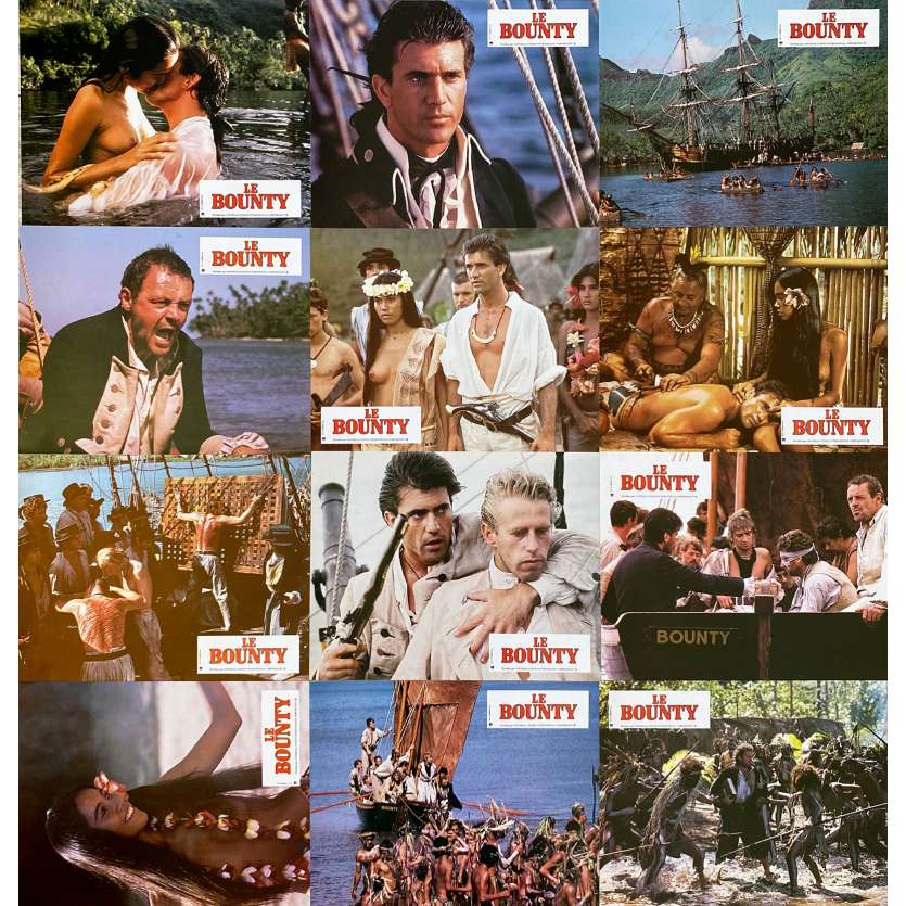 LE BOUNTY Photos de film x12 - 21x30 cm. - 1984 - Mel Gibson, Roger Donaldson