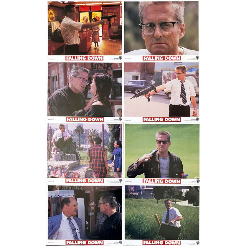 CHUTE LIBRE Photos de film x8 - 20x25 cm. - 1993 - Michael Douglas, Joel Shumacher