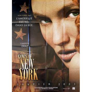 GANGS OF NEW YORK Original Movie Poster- 47x63 in. - 2002 - Martin Scorsese, Leonardo DiCaprio, Daniel Day-Lewis