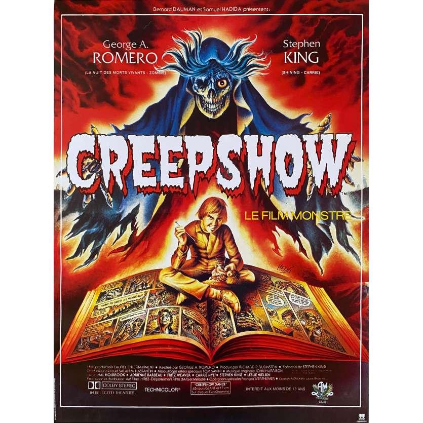 CREEPSHOW Original Movie Poster- 15x21 in. - R1990 - George A. Romero, Leslie Nielsen