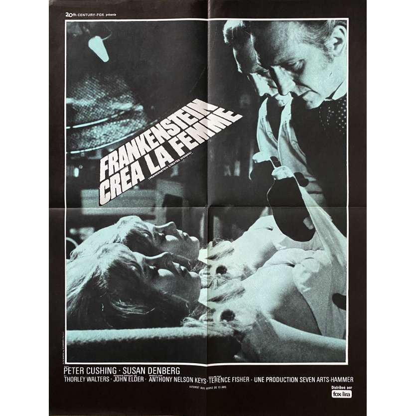 FRANKENSTEIN CREA LA FEMME Affiche de film- 60x80 cm. - R1970 - Peter Cushing, Terence Fisher