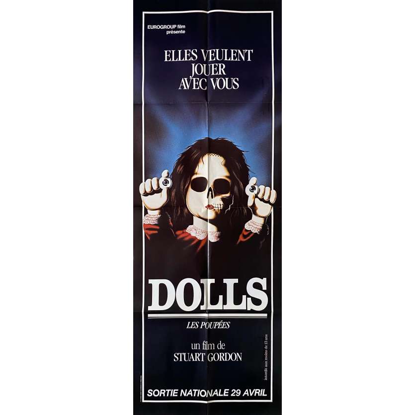 DOLLS Original Movie Poster- 23x63 in. - 1987 - Stuart Gordon, Ian Patrick Williams
