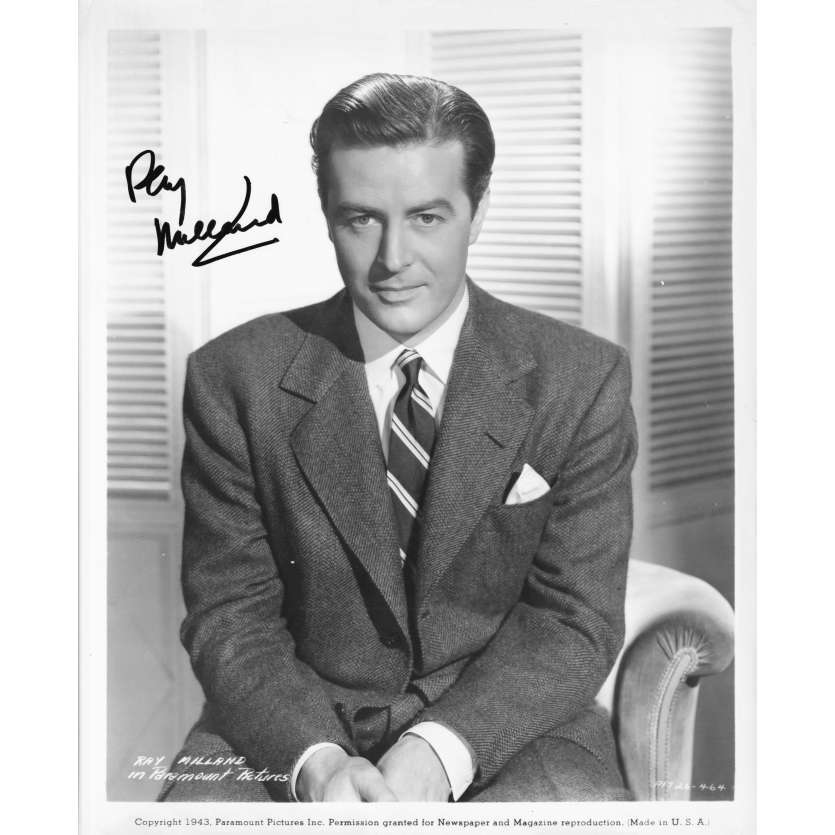 RAY MILLAND Original Signed Photo- 8x10 in. - 1943 - Paramount, Ray Milland