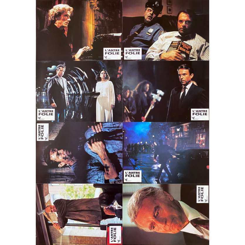 IN THE MOUTH OF MADNESS Original Lobby Cards x8 - 9x12 in. - 1994 - John Carpenter, Sam Neill