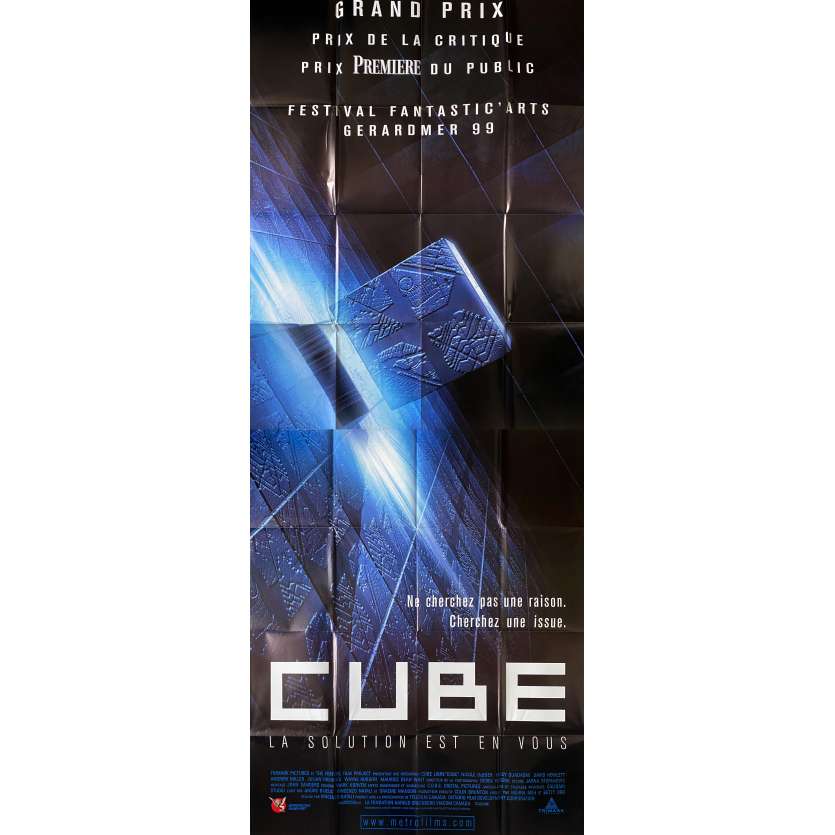 CUBE Original Movie Poster- 59x138 in. - 1997 - Vincenzo Natali, Nicole de Boer
