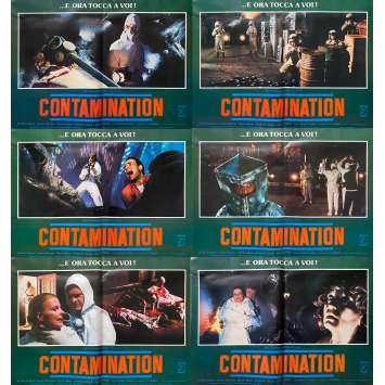 CONTAMINATION Original Photobusta Posters x6 - 18x26 in. - 1980 - Luigi Cozzi, Ian McCulloch