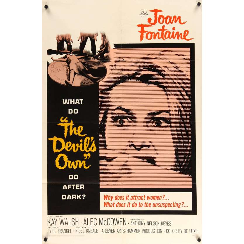 DEVIL'S OWN 1sh '67 Hammer, Joan Fontaine, what does it do to the unsuspecting