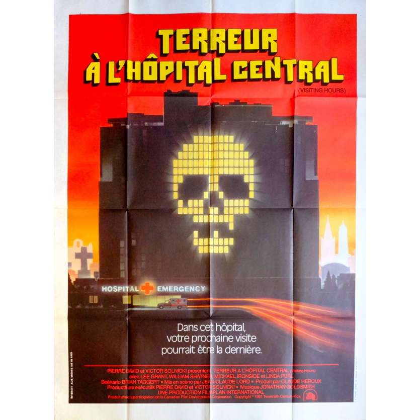 TERREUR A L'HOPITAL CENTRAL Affiche de film 40x60  - 1981 - William Shatner, Michael Ironside