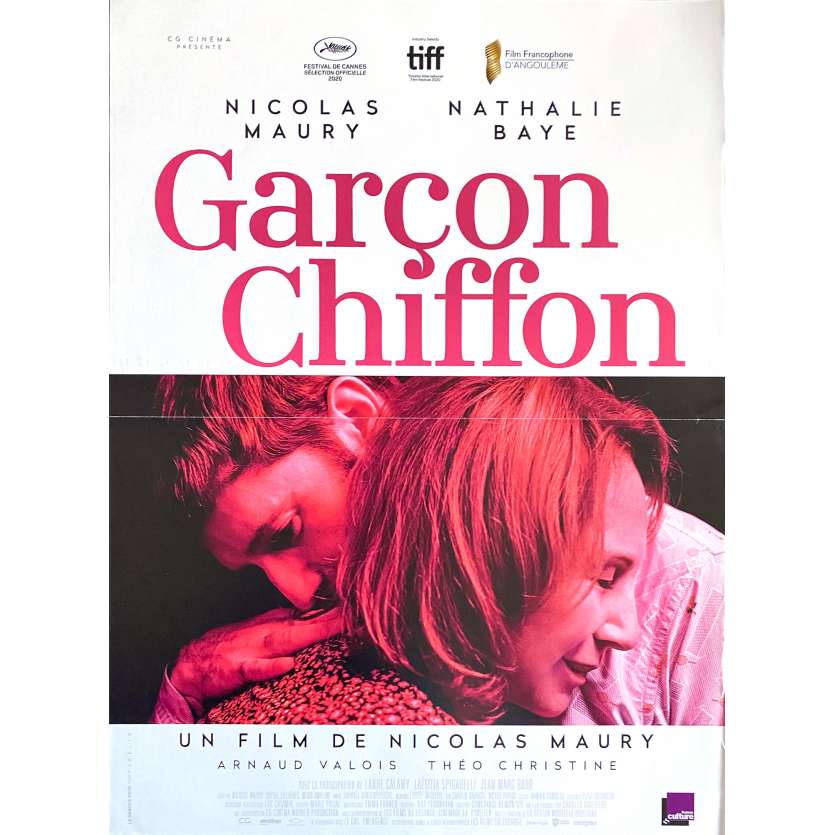 GARÇON CHIFFON Affiche de film- 40x60 cm. - 2020 - Nathalie Baye, Nicolas Maury
