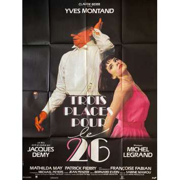 3 SEATS FOR THE 26 Original Movie Poster- 47x63 in. - 1988 - Jacques Demy, Yves Montand