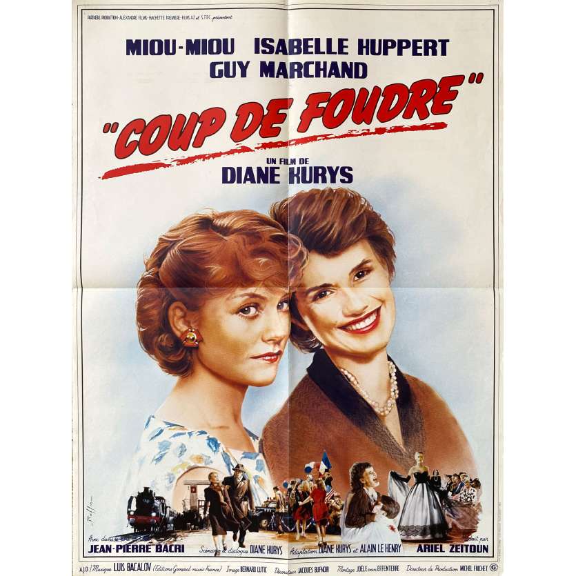 COUP DE FOUDRE Affiche de film- 60x80 cm. - 1983 - Isabelle Huppert, Diane Kurys