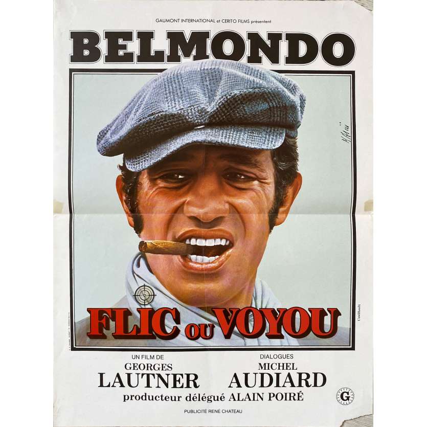 FLIC OU VOYOU Affiche de film- 40x60 cm. - 1979 - Jean-Paul Belmondo, Georges Lautner