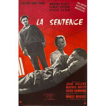 LA SENTENCE Affiche de film- 40x60 cm. - 1959 - Marina Vlady, Robert Hossein,, Jean Valère