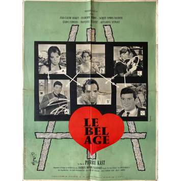 LE BEL AGE Original Movie Poster- 23x32 in. - 1960 - Pierre Kast, Loleh Bellon