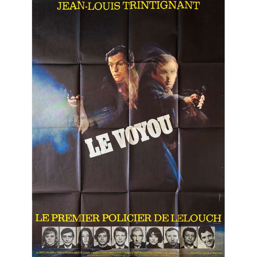 LE VOYOU Affiche de film- 120x160 cm. - 1970 - Jean-Louis Trintignant, Claude Lelouch