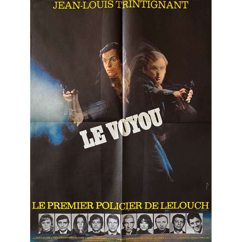 THE CROOK Original Movie Poster- 23x32 in. - 1970 - Claude Lelouch, Jean-Louis Trintignant