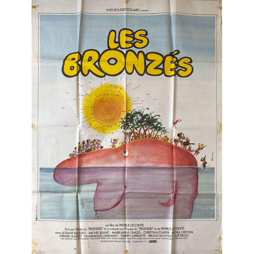 LES BRONZES Affiche de film- 120x160 cm. - 1978 - Le Splendid, Patrice Leconte