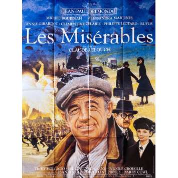 LES MISERABLES Original Movie Poster- 47x63 in. - 1982 - Robert Hossein, Lino Ventura