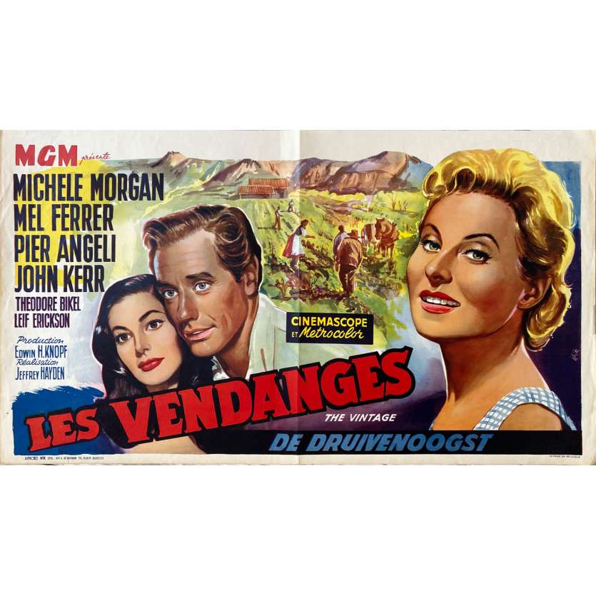 LES VENDANGES Affiche de film- 35x55 cm. - 1957 - Mel Ferrer, Jeffrey Hayden