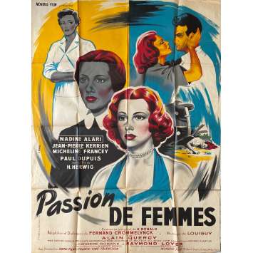 PASSIONS DE FEMMES Affiche de film- 120x160 cm. - 1955 - Nadine Alari, Hans Herwig