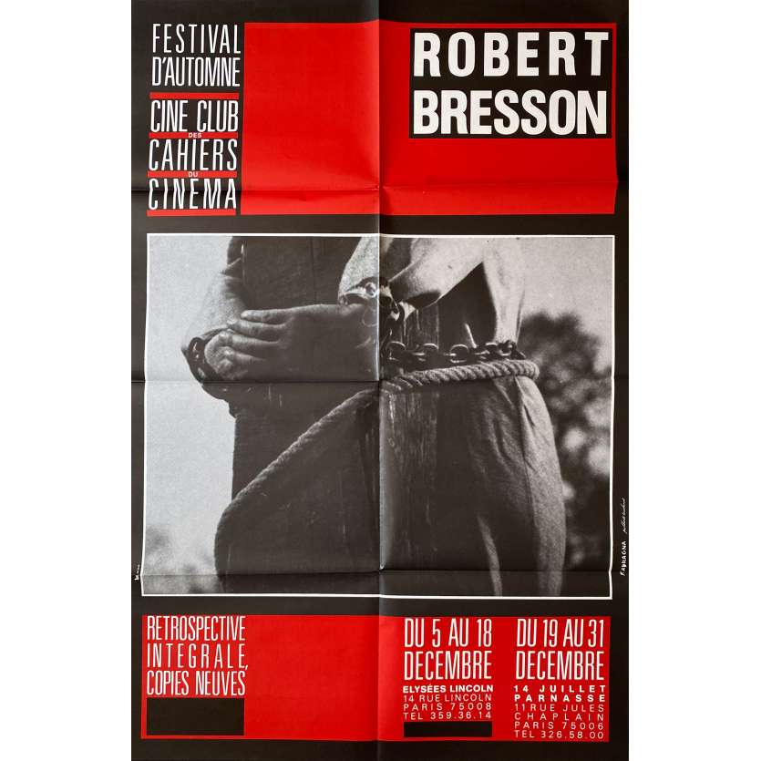 ROBERT BRESSON Affiche de film- 80x120 cm. - 1970 - 0, 0