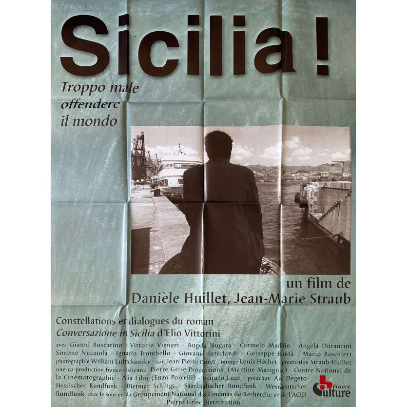 SICILIA Original Movie Poster- 47x63 in. - 1999 - Danièle Huillet, Gianni Buscareno